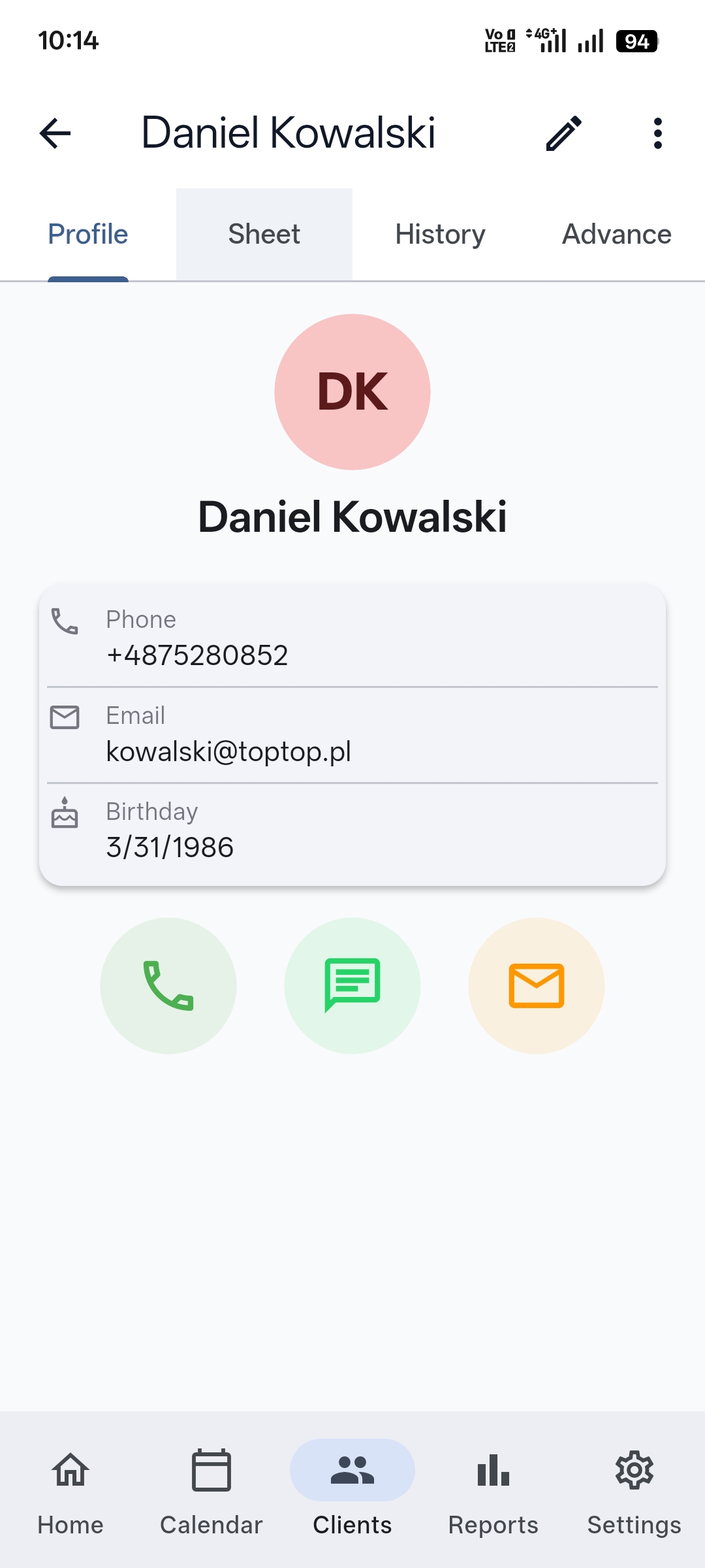 Client Profile